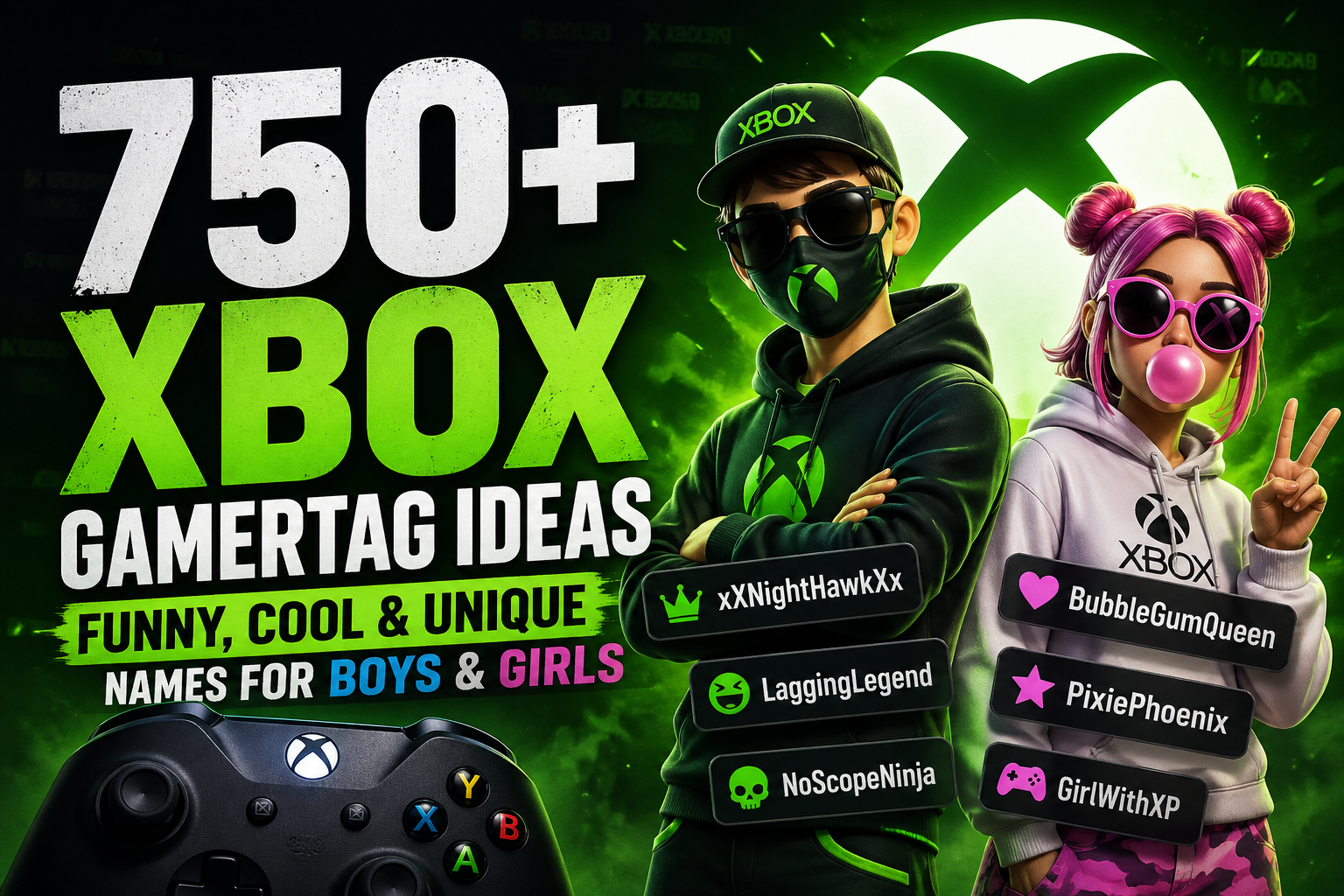 750+ Xbox Gamertag Ideas Funny, Cool & Unique Names for Boys & Girls