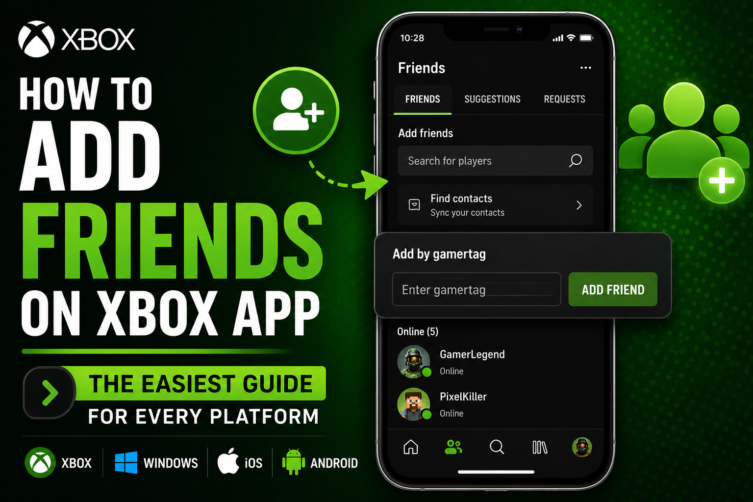 Add Friends on Xbox App