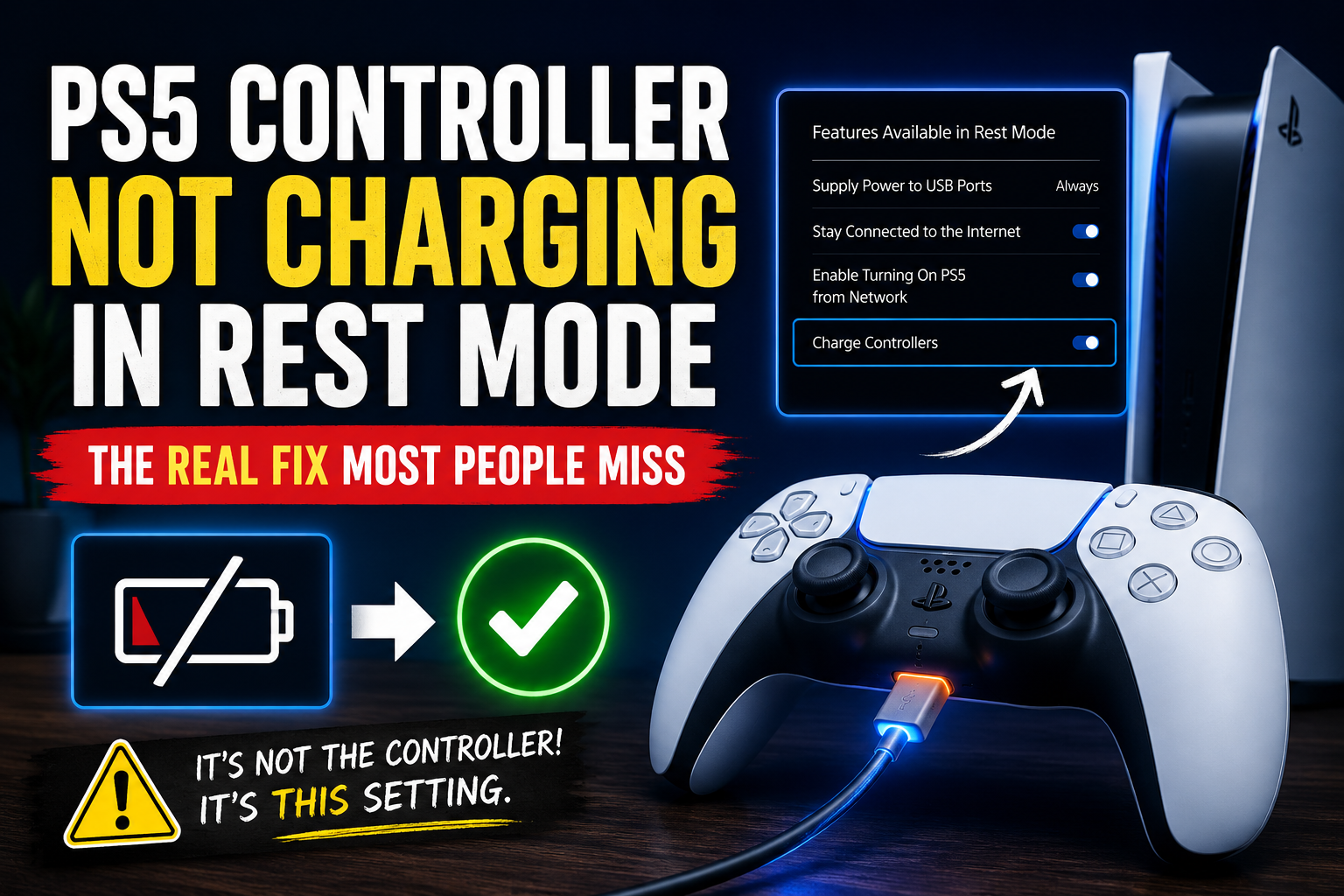 PS5 Controller Not Charging
