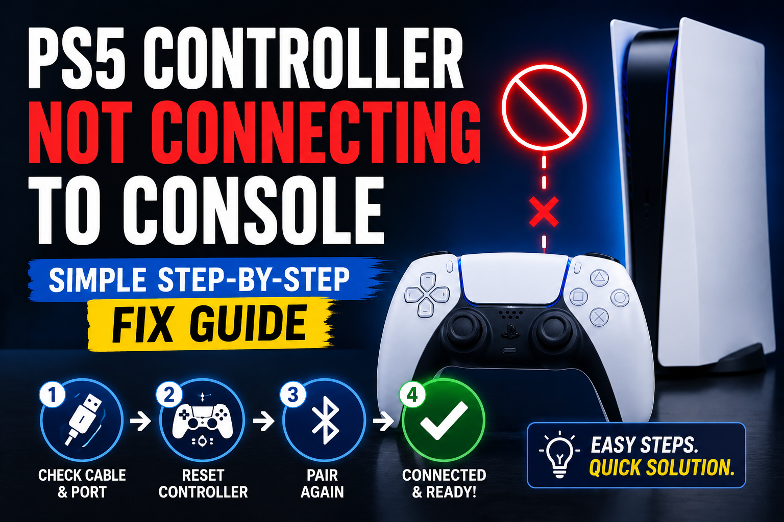 PS5 Controller Not Connecting to Console