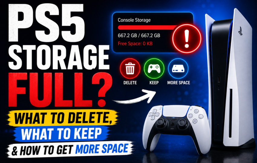 PS5 storage full What to delete